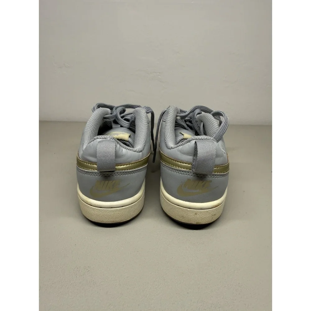 Nike Court Borough Grey Gold Kids Size 4